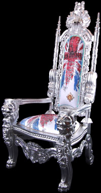 Bling King Throne by Ginny Avison, embellished with Swarovski Crystals